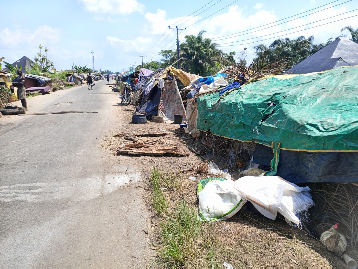 Households were living on the mainroad